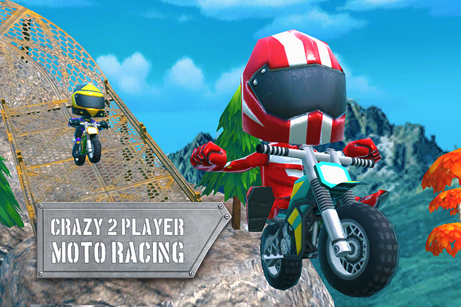 Crazy 2 Player Moto Racing